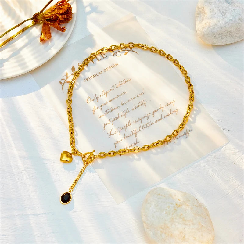 Midnight Heart Necklace 🖤